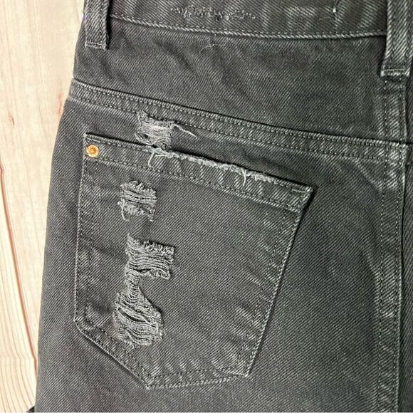 Zara | Sequin High Waist Distressed Shorts - Picture 5 of 6